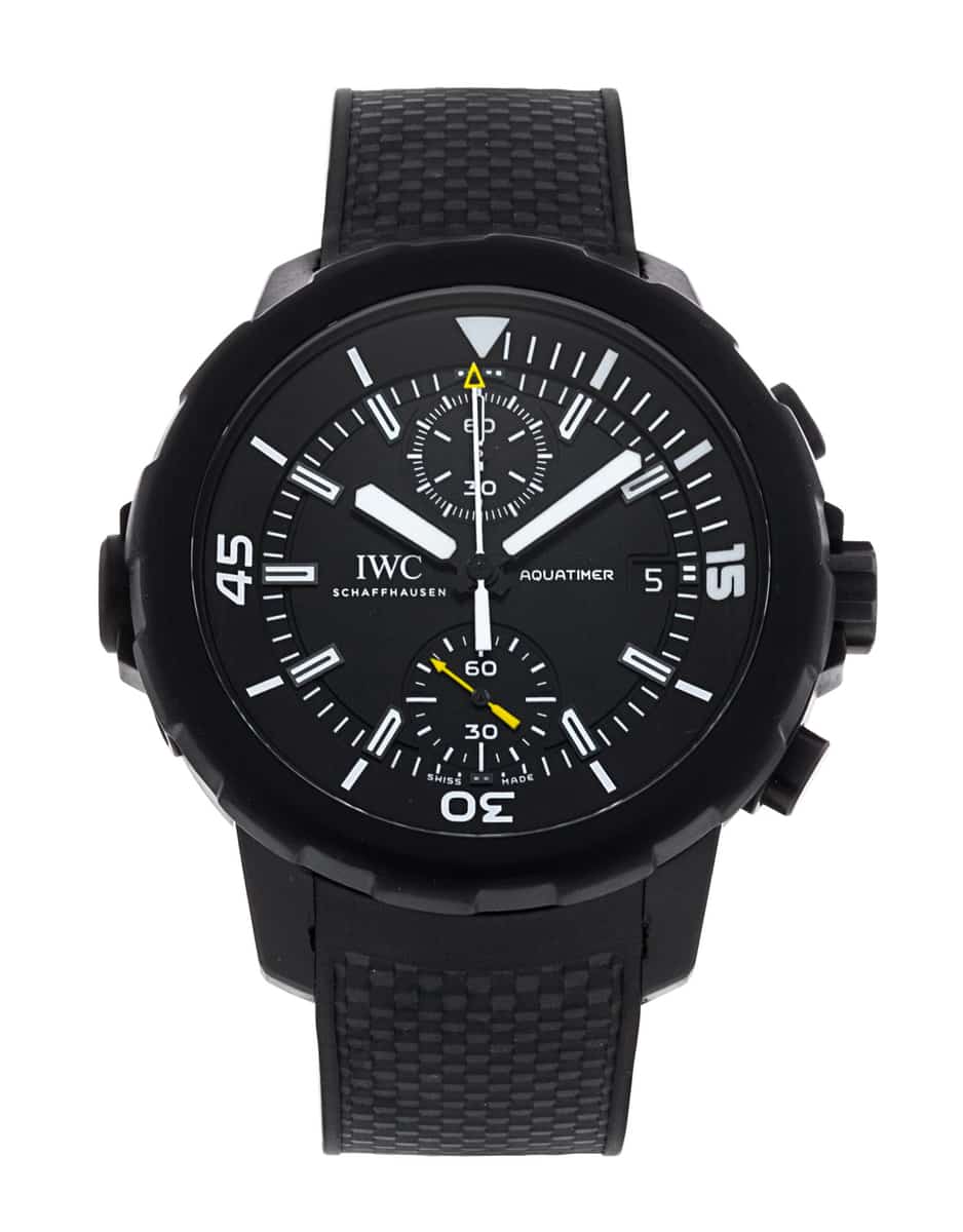 IWC Aquatimer IW379502 Black Baton Dial Rubber Strap